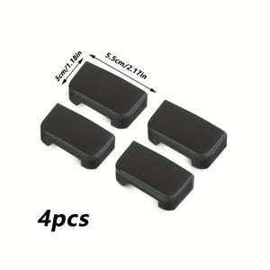 TEMU 테슬라 모델 3/Y용 시트 트랙 보호 커버 세트 4pcs - 내구성 플라스틱 스크래치 방지 프론트 & 리어 슬라이더, 2021-2023년형 설치 간편, 가구 슬라이더 커버, 세련된 디자인, 매끄러운 표면, 차량 인테리어 액세서리, 차량 관리 필수품