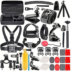 TEMU GoPro Hero 용 스포츠 카메라 액세서리 키트 11 10 6 5 4 3+ 2 / GoPro Max / GoPro Fusion / Insta360 /DJI Osmo Action 1 2 3 4 / AKASO / Sjcam / YI / Soocoo / EKEN 액션 카메라 액세서리 야외 사진 안정기