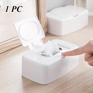 TEMU 1pc 휴대용 젖은 휴지 디스펜서, 유니버설 티슈 박스 홀더, 충전되지 않은 플라스틱 젖은 티슈 보관용기, 자동차, 집, 사무실 데스크탑 정리함|물티슈