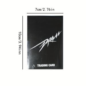 TEMU 에스파 D-라마 포토 카드 | 멀티컬러 체크 디자인 | 한국어 텍스트 | 휴일 및 기념일에 이상적 | 수집용 메모리얼리아블리티 | 내구성 플라스틱 슬리브