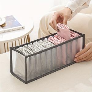 TEMU 6/7분할 섹션으로 된 다용도 속옷 보관함, 폴리에스터 서랍 정리함, 양말, 브래지어, 란제리용 정리함