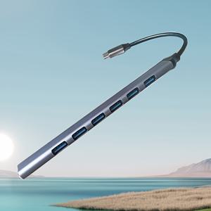 TEMU 노트북용 USB 허브, 7-USB 포트 USB 허브 3.0 USB 분배기 USB 익스텐더 두 플러그 USB 어댑터, iMac Pro, MacBook Air, Mac Mini/Pro, Surface Pro 노트북용