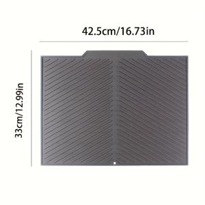 TEMU 1pc FlexiDrain 실리콘 식기 건조기 매트 - 접이식, 열 저항성 냄비 홀더 패드, 식기 세척기 안전 트리브 매트, 주방 액세서리, 식기 및 주방용품용 다목적 건조판, 주방 배수 솔루션 | 현대 주방 매트 | 내구성 주방 매트, 식기 건조대|식기세척기|식기세척기|식기건조기