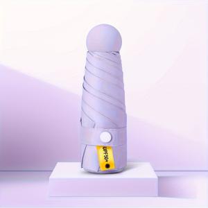TEMU 수동 오픈/클로즈 휴대용 미니 여행 우산 - 6개 리브 방풍 디자인, UPF 50+, 빠른 건조 소재, 여행 필수품용 컴팩트 & 경량, 지갑/포켓 액세서리, 세련된 스타일, 내구성 있는 캔버스 소재, 여행 액세서리, 세련된 우산, 튼튼한 리브