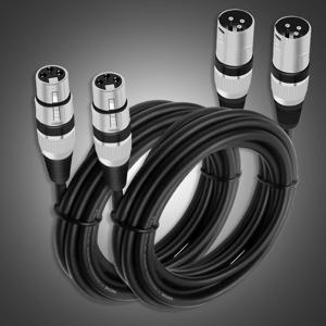 TEMU 2팩 DREMAKE XLR to XLR 마이크 케이블, 3핀 밸런스된 DMX 코드, 금도금 커넥터, /10ft, 남성-여성, 라운드 모양, Cat5e 이더넷 케이블 카테고리, 산소 없는 구리, 마이크 믹서, 스튜디오, 팟캐스트, 앰프, 카메라, 스피커용