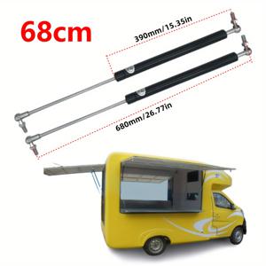 TEMU 다이닝 카 사이드 도어 서포트 로드, 500N 센터 디스턴스 580mm, 양쪽 끝 M8 스레드 580mm, M8 볼 스터드 포함, 내부 8 외부 8 블랙 볼 스터드 및 너트 포함, 와셔