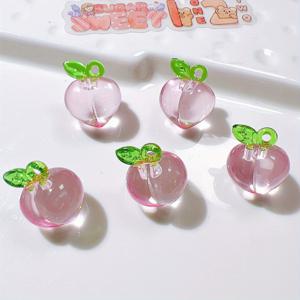 TEMU 7개 세트, 3D 딸기, 사과, 복숭아 펜던트, DIY 홈 데코, 야외 축제 장식품, 파티 선물, 휴대폰 케이스 및 액세서리 제작 소재 키체인