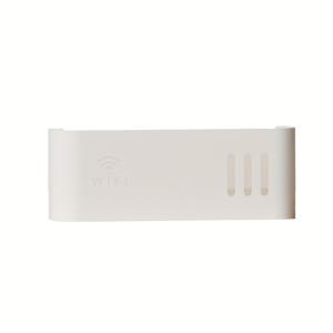 TEMU 벽걸이형 라우터 정리함 - 조절 가능한 안테나 슬롯, 세련된 화이트 WiFi 케이블 관리 선반, 공간 절약형 데스크 장식, 내구성 플라스틱 소재, 고품질 홈오피스용 라우터 보관 박스
