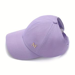 TEMU 여성용 가벼운 베이스볼 캡 - 통기성 메쉬 백 패널 & 사이드 포니테일 오프닝, 100% 비스코스 신축성 없는 편안한 핏, 러닝/하이킹/캐주얼 착용 가능, 6가지 컬러 선택|등산모자