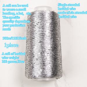 TEMU 1개 DIY 장식 조각이 달린 여섯 가닥 실 롤, 11811인치 길이의 DIY 짜임 실, 가방, 의류, 모자, 인형 및 기타 DIY 짜임 아이템 제작용