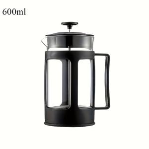 TEMU 600ml/350ml 프랑스 프레스 커피 포트 필터 - 스테인레스 스틸, 열 저항성 및 내구성, 청소가 쉬움, 인간공학적 핸들, 투명한 뚜껑으로 쉽게 붓기, 가정 또는 사무실 사용에 적합, 프랑스 프레스 커피 머신, 주방용품, 세련된 주방 용품, 열 저항성 소재