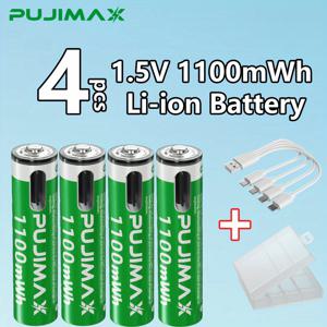 TEMU 1.5V 1100mWh 충전식 배터리, PJIMAX, TYPE-C, 루프 가능한, 36V 이하, 고품질, 스마트폰 태블릿 기숙사 캠핑용 파워 뱅크 포함, 캠핑 필수품, 다용도 충전, 세련된 포장, 내구성 있는 케이스|보조배터리|보조배터리20000