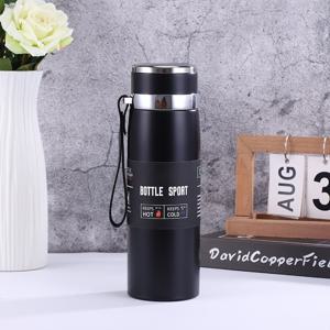 TEMU 1개 1000ml 대형 보온병 - 헤비듀티 진공 단열, 누수방지 핸들과 빨대 뚜껑으로 오랜시간 뜨겁게/차갑게 유지되는 호환성 있는 오프너 이상적인 선물 캠핑 여행 사무실 체육관 야외 스포츠맨용 수통 패셔너블한 음료기구|트래블보틀