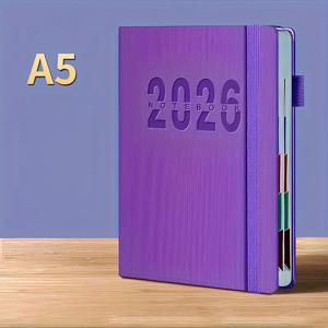 TEMU 2026 새로운 달력 플래너: 자제력 체크인, 시간 관리, 일일 페이지 레이아웃, 365일 계획, 사무실 및 스케줄 조직자 | 시각적 조직 | 쉽게 청소 가능한 종이, 일일 플래너 | 모던 플래너 | 내구성 있는 스피럴 바인딩, 플래너 패드|달력|달력|캘린더
