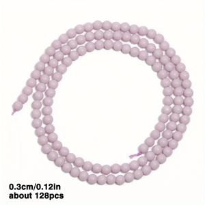 TEMU 185/128개 2mm & 3mm 부드러운 핑크 & 퍼플 작은 스톤 스페이서 비즈 - DIY 주얼리 만들기용, 팔찌 목걸이 액세서리, 두 가지 사이즈, 생일 크리스마스 새해 선물, 유니폼 비즈 크래프트, 균일한 모양의 비즈, 공예 용품