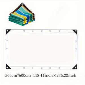 TEMU 1pc 색상 태양 차단 네트 - 다기능 UV 보호, 내구성 있는 폴리에틸렌 직물과 PVC 프레임 - 캠핑, 정원, 농장에 이상적 - 다양한 크기에서 제공, 캠핑 필수품| 태양 차단|내구성 있는 태양 차단
