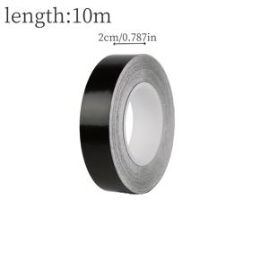 TEMU 1롤 실크 소재 블랙 라인 차량 창문 트림 필름 스티커, 10m*2cm, 앞문 허리선 데칼, DIY 블랙 스티커 트림 스트립에 맞춤