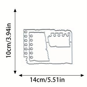 TEMU 1개 금속 공예 프레스 몰드 - DIY 스크랩북, 카드 만들기, 저널용 메탈 컷팅 다이 - 테두리 및 패턴 제작 가능 - 다이컷 기계 호환 - 내구성 강한 금속 구조 - 초보자와 전문가 모두에게 완벽한 텍스처 패턴 몰드, 저널 장식용