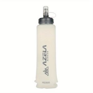 TEMU 1pc AZELA 접이식 소프트 워터 병 - 러닝, 하이킹, 사이클링 및 등산용 경량, 누수 방지, 접이식 디자인 - 흰색, 검은색 뚜껑 및 휴대 루프, 내구성 및 휴대용 야외 수분, 하이킹 필수품, 세련된 병 디자인, 안전한 뚜껑 기능|등산모자