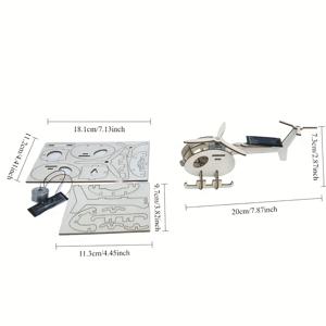 TEMU 1개 수제 모델, DIY 태양광 재료 키트, 태양이 풍부한 경우, 비행기를 시작할 수 있는, 아이들이 눈을 열고 학습을 사랑하는 데 사용할 수 있음