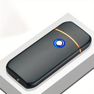 TEMU 1개 AZONT USB 충전식 방풍 전자 라이터, 지문 센서 & 양면 점화 기능, 고품질 무염기 작동, 리튬 배터리 구동 컴팩트 휴대용 라이터 (스마트 안전 점화 시스템), 캠핑 및 야외 활동용, 주방 라이터, 세련된 디자인, 내구성 강한 구조, 스마트 점화 라이터, 캠핑 애호가 및 등산객을 위한 휴대용 라이터