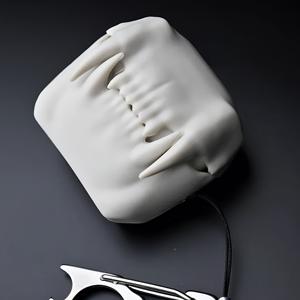 TEMU 3D 호랑이 치아 실리콘 이어폰 케이스, 미끄럼 방지 및 충격 방지, 소프트 보호 커버, for AirPods Pro/Pro 2에 적합, for AirPods 3/4에 적합, 이어폰 보관|재미있는 디자인|실리콘 케이스, 이어폰 케이스