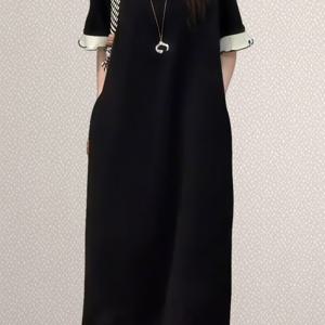 TEMU 롱 스커트 루즈 티셔츠 스커트 여름 패션 루즈 스커트-0601330