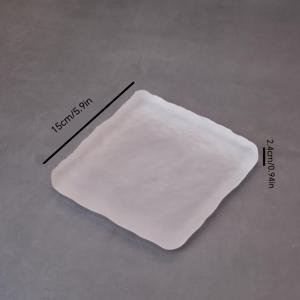 TEMU 1pc 고급 일본 와규 유리 저녁 식사 접시 - 창의적인 스시 및 디저트 서비스 접시, 가정, 호텔, 이자카야, 스시 서비스 접시에 이상적 | 우아한 식기 | 유리 구조