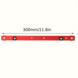 TEMU 1개 튼튼한 알루미늄 합금 마이터 바 슬라이더 - 300/450mm, 파란색/빨간색, 테이블 톱 DIY 프로젝트 및 목공용 사전 천공된 장착 구멍 포함 - 강력하고 오래가는 T-트랙 슬롯 도구