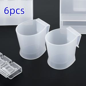 TEMU 4/6pcs 냉장고 정리 세트 - 투명 플라스틱 조미료 및 소스 병 홀더, 문으로 사용 가능, 샐러드 드레싱 및 케추에 적합