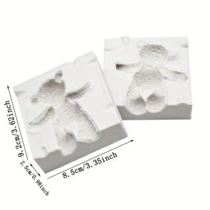 TEMU 3D 귀여운 곰 실리콘 몰드 - 퐁당트, 초콜릿 및 캔디용, BPA 프리, 재사용 가능, 식품 등급 주방 베이킹 도구, 결혼식, 생일 및 파티 장식을 위한, 파티 장식 몰드 | 사랑스러운 곰 디자인 | 식품등급 실리콘