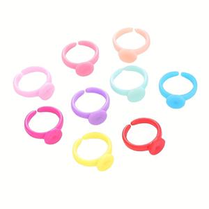 TEMU 100개 조절 가능한 오픈 링 맨드릴 - 14mm 내경 플라스틱 아크릴 링, DIY 주얼리 만들기용 다양한 밝은 캔디 색상, 크리스마스 & 어머니날 공예품, 축제 선물 용품, 참 팔찌 제작 재료, 놀이 디자인, 고품질 공예 소재