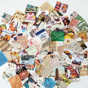 TEMU 400장 빈티지 스크랩북용지, 카와이 아트 잡화일기 데코 스티커, DIY 소재 수채화종이, 미니페이퍼 시트, 크리스마스 스크랩북 공예품, 양면 디자인된 두꺼운 스크랩북용지, 콜라주 & 다이어리 만들기에 필수한 패션&문구류