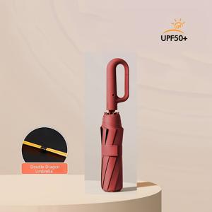 TEMU 자동 팝업 선쉐이드 우산 - 8개 리브 경량 접이식 디자인, UV 보호 및 방수 기능, 남녀 공용, 캐주얼/비즈니스/패션 스타일, 야외용 우산, 내구성 있는 프레임
