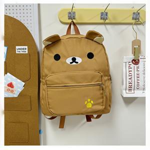 TEMU 1개 여성용 귀여운 만화 곰 얼굴 백팩 - 소프트 쉘 내구성 나일론 가방, 조절 가능한 스트랩 & 지퍼 클로저, 화이트 캐주얼 여행/출근/일상용 백팩, 패션 포워드 디자인, 튼튼한 구조