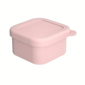 TEMU 실리콘 미니 도시락 100ml - BPA 프리 재사용 가능 뚜껑 포함, 식기세척기 안전한 사각형 간식 & 캔디 보관 용기, 파스텔 컬러, 점심, 사무실, 여행용 | 파스텔 벤토박스 | BPA프리 실리콘, 실리콘 음식 보관함, 학교 준비