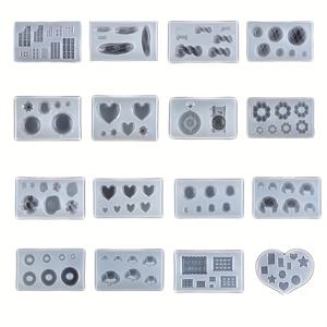 TEMU 16pcs 미니 테마 실리콘 몰드 세트, 에폭시 레진 공예용 - 크루아상, 도넛, 마카롱, 크림 퍼프 모양 - DIY 및 몰드, 클레이 모델링, 비누 만들기 및 장식용 - 식품 접촉 불가