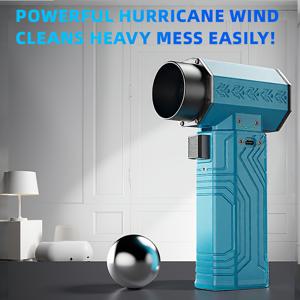 TEMU FOURQ 강력한 휴대용 터보 제트 팬, 90000 RPM 2500mAh 배터리, 컴퓨터 청소/정원 청소/자동차 유지보수/야외 캠핑에 적합한 타입-C 고속 충전, 다기능 강력한 먼지 제거기|차량용선풍기|캠핑선풍기