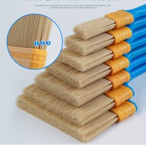 TEMU 7pcs 페인트 브러시 세트, 부드러운 원추형 털과 자연섬유 - 내구성 있는 플라스틱 손잡이, 4