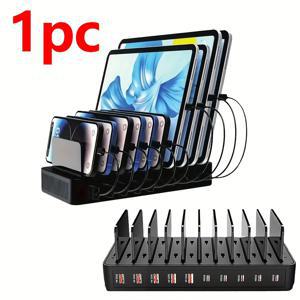 TEMU 1pc 휴대용 다기능 충전 - 10in 1 다기능 충전 스탠드, 고속 충전기, 고속 충전 USB 파워 뱅크, for iPhone 16 15 14 Pro Max/Apple Watch/for Airpods용 폰 홀더, 사무실 충전 , 간단한 스타일 | 고품질|보조배터리|보조배터리20000