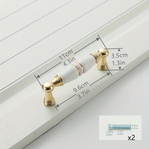 TEMU 1pc 황금 세라믹 손잡이, 유럽 스타일의 간단한 캐비닛 옷장 문 손잡이, 단단한 둥근 서랍 가구 손잡이