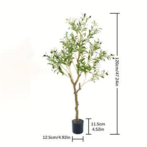 TEMU 1pc 4/5/6ft 인공 올리브 나무 인공 식물 분해 및 조립 인공 그릇 실내 풍경 실내 및 실외 장식