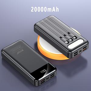 TEMU BYGP 초고속 충전 모바일 파워뱅크 10000mAh/20000mAh - 아이폰 PD 18W 및 QC2.0/22.5W 지원, 케이블(USB-A/Type-C/mccio) 포트, LED 디스플레이, 야외 캠핑 비상 백업 배터리 팩|보조배터리|보조배터리20000