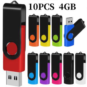TEMU 10개 컬러풀 USB 2.0 플래시 드라이브 고속 스위블 메모리 스틱, 128MB/256MB/512MB/4GB 용량, 데스크탑 & 노트북 저장용, 비즈니스 선물|USB|USB