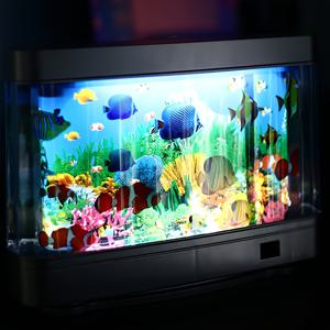 TEMU LED 동적 수조 조명, 움직이는 물고기 시뮬레이션 아쿠아리움 장식등, 홈 데코용 조명이 있는 수조, 소형 어항, 데스크탑 수조, 수조 액세서리, 수조 키트, 홈 데코 조명,수중 분위기,장식용 조명,모던 어항,에너지 효율적인 조명,내구성 있는 구조,인공 수족관,물고기 키우는 사람들,수족관 취미 애호가