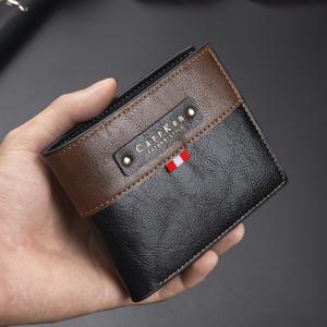 TEMU 남성용 빈티지 캐주얼 Bifold 지갑, 지퍼 잠금, 폴리에스터 안감, 여러 카드 슬롯, 야외 여행을 위한 이상적인 선물|카드지갑|지갑