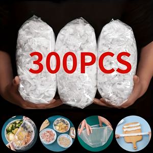TEMU 300개 재사용 가능한 탄성 식품 보관 커버 - BPA 프리 신축성 플라스틱 랩, 그릇, 과일 및 남은 음식에 적합 - 음식을 신선하게 유지하는 고품질 주방 액세서리