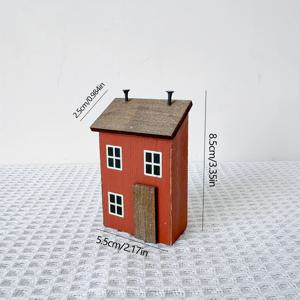 TEMU 1pc 나무 소형 집 장식품, 집 장식 미니어처 아름다운 캐빈 모델, 장식 장식품, DIY 장식품, 다양한 축제에 적합, 파티 장식품, 선물품, 정원 장식품, 패션 단일, 파티 장식품