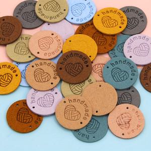 TEMU 20개 하트 패턴 라운드 태그, 수제 공예용 혼합 색상 - DIY 봉제 및 의류 액세서리, 실볼, 옷, 가방