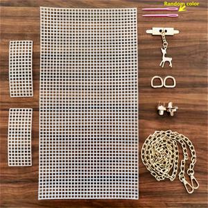 TEMU 6pcs DIY 핸드백 제작 키트, 액세서리 포함 플라스틱 메쉬 직조 재료 세트, 지갑 제작을 위한 DIY 지갑 제작